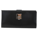 Salvatore Ferragamo Gancini Long Wallet Leather Black Silver Auth BA11875A-13