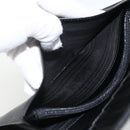 Salvatore Ferragamo Gancini Long Wallet Leather Black Silver Auth BA11875A-26