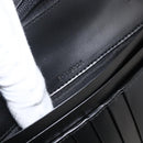 Salvatore Ferragamo Gancini Long Wallet Leather Black Silver Auth BA11875A-11