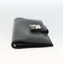 Salvatore Ferragamo Gancini Long Wallet Leather Black Silver Auth BA11875A-4