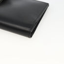 Salvatore Ferragamo Gancini Long Wallet Leather Black Silver Auth BA11875A-14