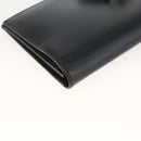 Salvatore Ferragamo Gancini Long Wallet Leather Black Silver Auth BA11875A-15