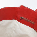 GUCCI Swing Tote Bag Leather Red Gold 354408 Auth BA11880A-20