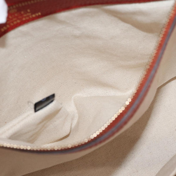 GUCCI Swing Tote Bag Leather Red Gold 354408 Auth BA11880A