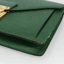 LOUIS VUITTON Epi Serie Dragonne Clutch Bag Green LV Auth BA11887-7