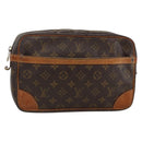 LOUIS VUITTON Monogram Compiegne 28 Clutch Bag M51845 LV Auth BA11890-1