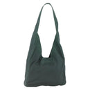 PRADA Shoulder Bag Nylon Green Silver Auth BA11893-1