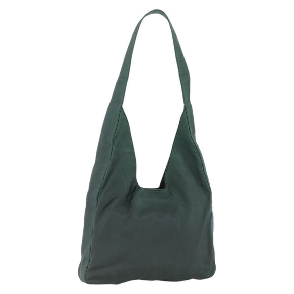 PRADA Shoulder Bag Nylon Green Silver Auth BA11893