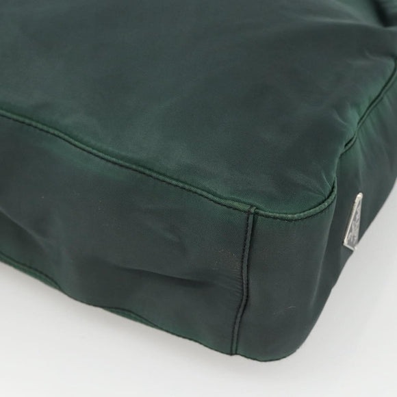 PRADA Shoulder Bag Nylon Green Silver Auth BA11893