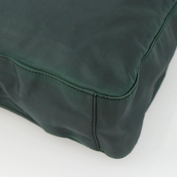 PRADA Shoulder Bag Nylon Green Silver Auth BA11893