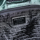 PRADA Shoulder Bag Nylon Green Silver Auth BA11893-10