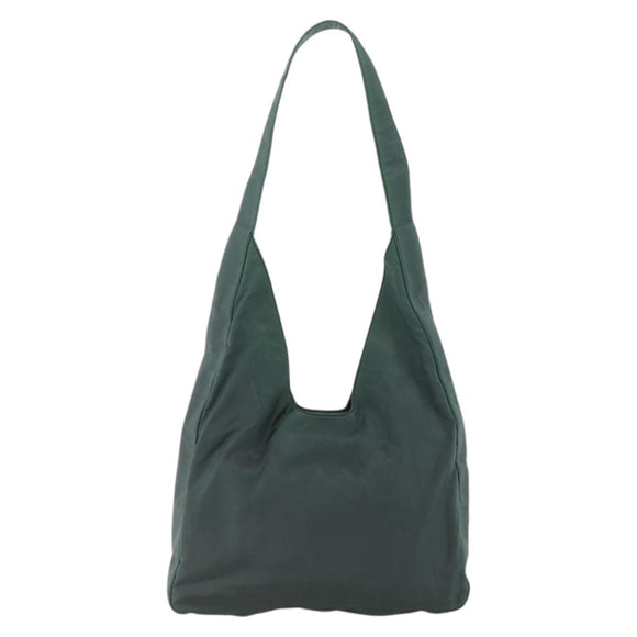 PRADA Shoulder Bag Nylon Green Silver Auth BA11893