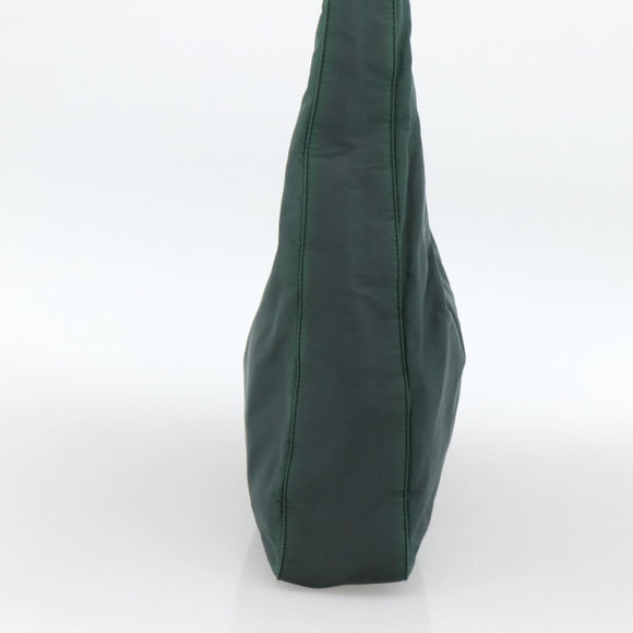 PRADA Shoulder Bag Nylon Green Silver Auth BA11893