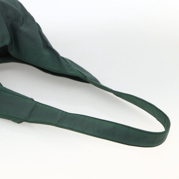 PRADA Shoulder Bag Nylon Green Silver Auth BA11893