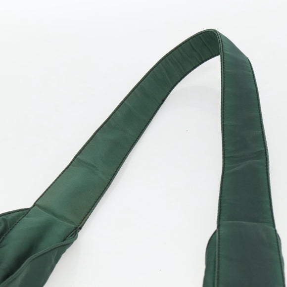PRADA Shoulder Bag Nylon Green Silver Auth BA11893