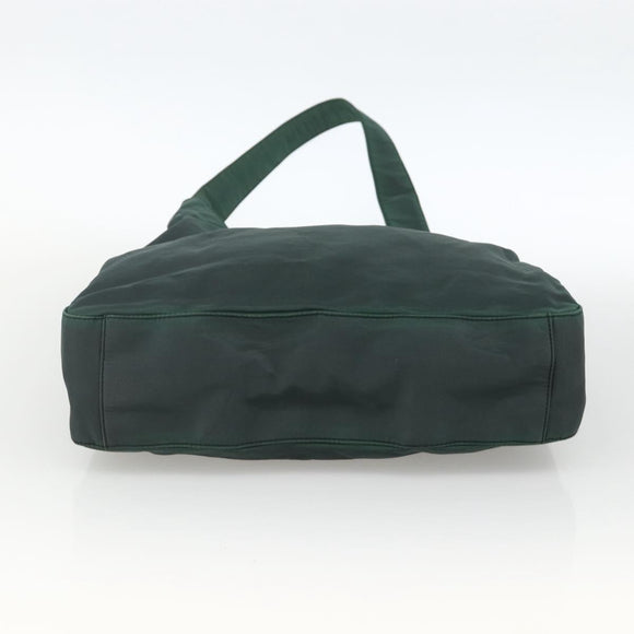 PRADA Shoulder Bag Nylon Green Silver Auth BA11893