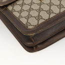 GUCCI GG Supreme Web Sherry Line Shoulder Bag PVC Beige Gold 145857 Auth BA11894-15