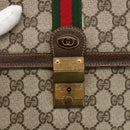GUCCI GG Supreme Web Sherry Line Shoulder Bag PVC Beige Gold 145857 Auth BA11894-18