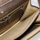 GUCCI GG Supreme Web Sherry Line Shoulder Bag PVC Beige Gold 145857 Auth BA11894-19