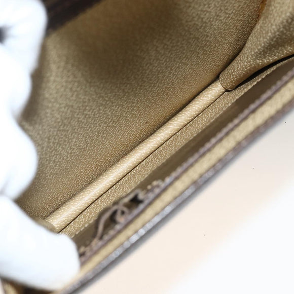 GUCCI GG Supreme Web Sherry Line Shoulder Bag PVC Beige Gold 145857 Auth BA11894