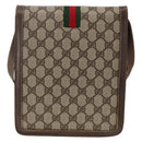 GUCCI GG Supreme Web Sherry Line Shoulder Bag PVC Beige Gold 145857 Auth BA11894-2