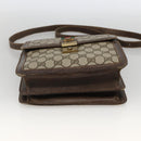 GUCCI GG Supreme Web Sherry Line Shoulder Bag PVC Beige Gold 145857 Auth BA11894-5