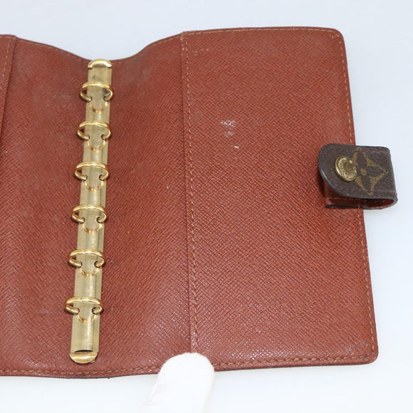 LOUIS VUITTON Monogram Agenda PM Day Planner Cover R20005 LV Auth BA11896