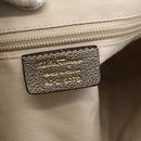 Salvatore Ferragamo Gancini Hand Bag Leather Gold Silver Auth BA11899-12