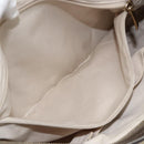 Salvatore Ferragamo Gancini Hand Bag Leather Gold Silver Auth BA11899-22