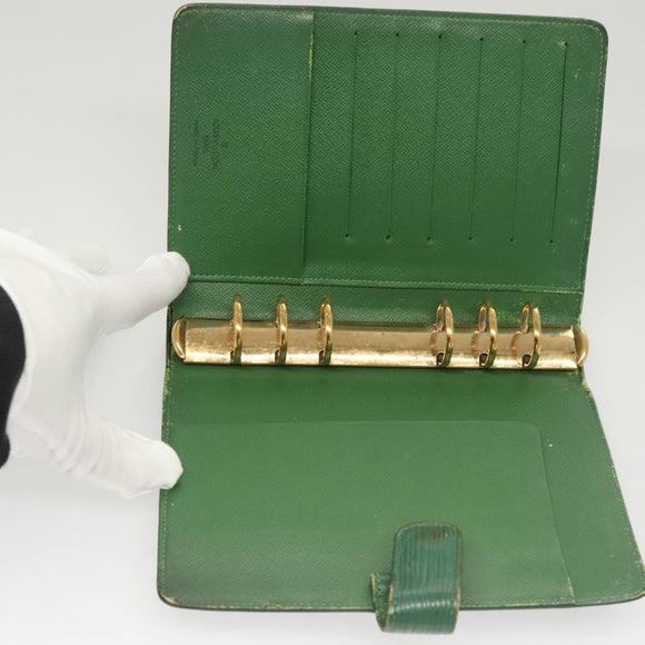 LOUIS VUITTON Monogram Epi Key Case Day Planner Cover 2Set Green LV Auth BA1190