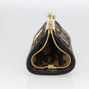 Christian Dior Trotter Canvas Coin Purse Navy Gold Auth BA11901-4