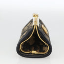 Christian Dior Trotter Canvas Coin Purse Navy Gold Auth BA11901-5