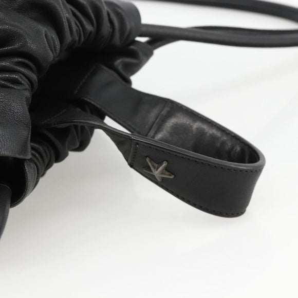 Jimmy Choo Backpack Leather Black Auth BA11902A