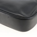 CELINE Horse Carriage Shoulder Bag Leather Black Gold Auth BA11909-15