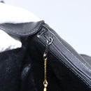 CELINE Horse Carriage Shoulder Bag Leather Black Gold Auth BA11909-19