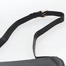 CELINE Horse Carriage Shoulder Bag Leather Black Gold Auth BA11909-8