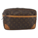 LOUIS VUITTON Monogram Compiegne 28 Clutch Bag M51845 LV Auth BA11910-1