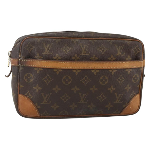 LOUIS VUITTON Monogram Compiegne 28 Clutch Bag M51845 LV Auth BA11910