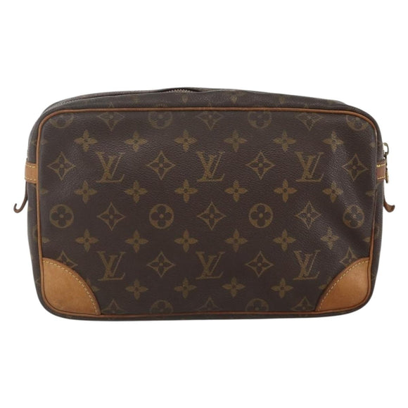 LOUIS VUITTON Monogram Compiegne 28 Clutch Bag M51845 LV Auth BA11910