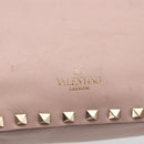 VALENTINO Rock Studs Hand Bag Leather 2way Pink Gold Auth BA11911A-18