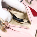 VALENTINO Rock Studs Hand Bag Leather 2way Pink Gold Auth BA11911A-12