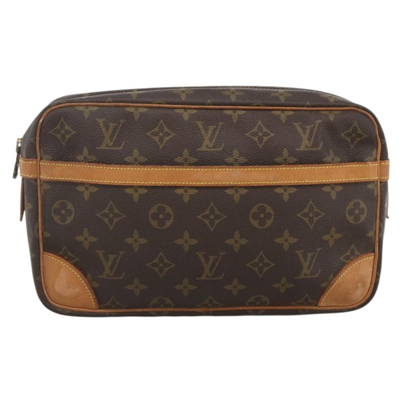 LOUIS VUITTON Monogram Compiegne 28 Clutch Bag M51845 LV Auth BA11912