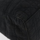 Christian Dior Lady Dior Canage Hand Bag Nylon Black Gold Auth BA11915-12