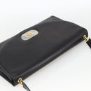 Christian Dior Shoulder Bag Leather Black Gold Auth BA11919-6