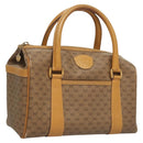 GUCCI Micro GG Supreme Hand Bag PVC Beige Gold Auth BA1192-1