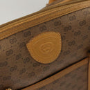 GUCCI Micro GG Supreme Hand Bag PVC Beige Gold Auth BA1192-18