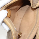 GUCCI Micro GG Supreme Hand Bag PVC Beige Gold Auth BA1192-11