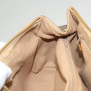 GUCCI Micro GG Supreme Hand Bag PVC Beige Gold Auth BA1192-24