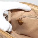 GUCCI Micro GG Supreme Hand Bag PVC Beige Gold Auth BA1192-26