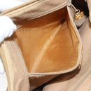 GUCCI Micro GG Supreme Hand Bag PVC Beige Gold Auth BA1192-27